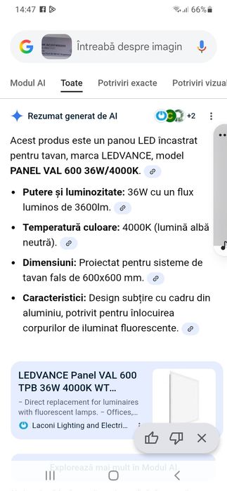 Vând trei  buc lampă iluminat led ledvance.