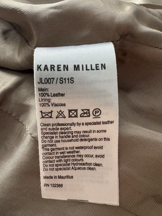 Karen Millen бежово яке от естествена кожа