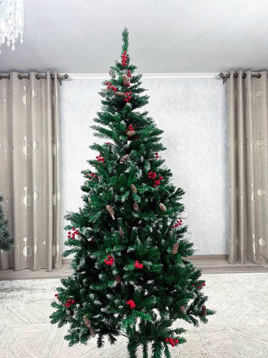 Елка новогодняя заснеженная с шишками “Снежная красавица”