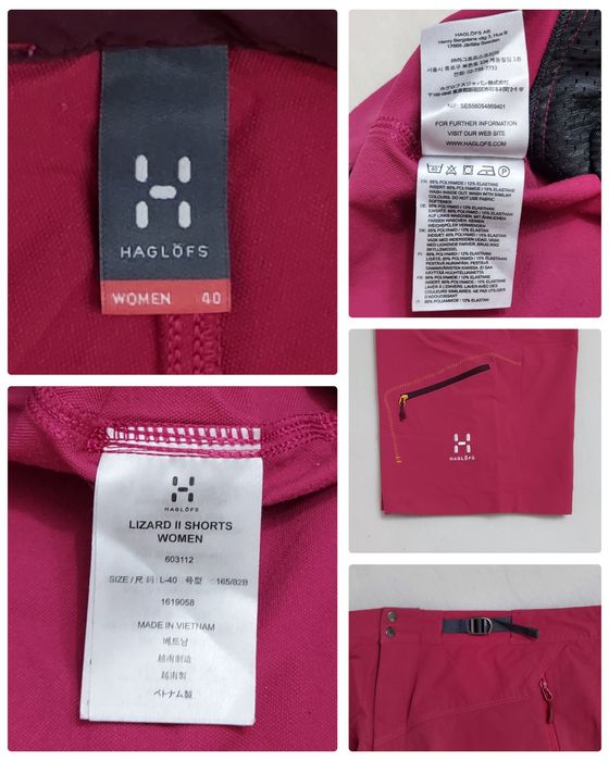 Pantaloni scurți Haglöfs Lizard II Softshell, roz ptr. femei, Nr. 40 M