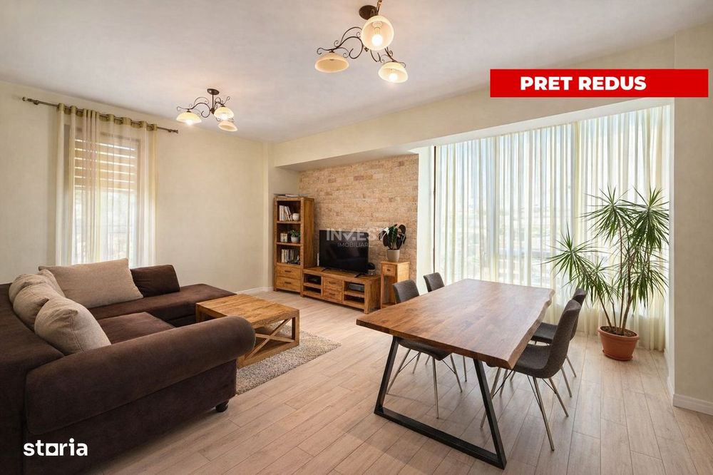 Apartament mobilat 68 MP Utili - etaj intermediar cu lift - zona Cetat