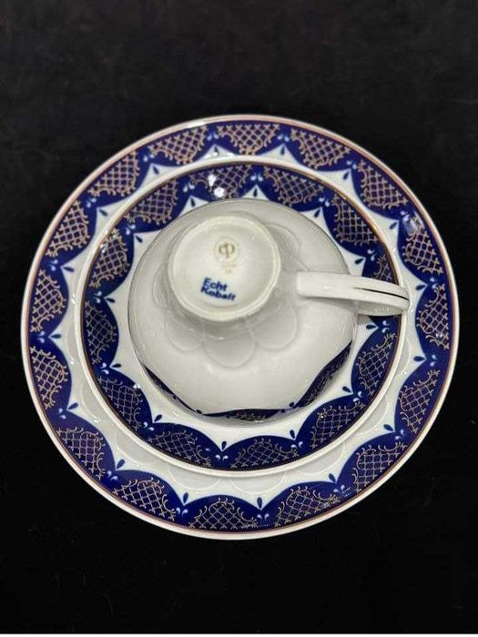 Чайные фарфоровые, немецкие старинные ТРИО.