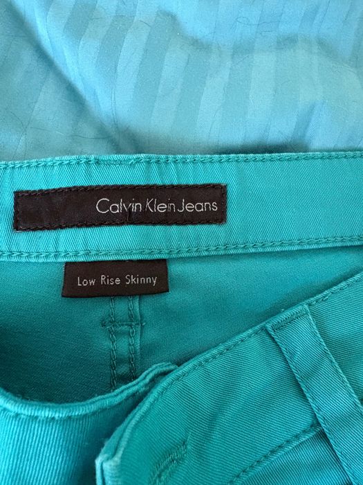 Pantaloni Calvin Klein Jeans skiny cu talie joasa