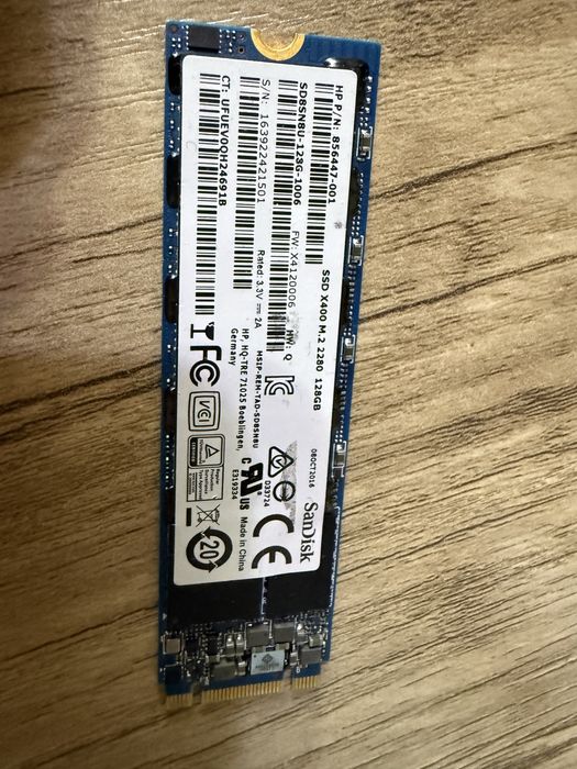 Продается SSD 128 GB SanDisk  X400 M.2