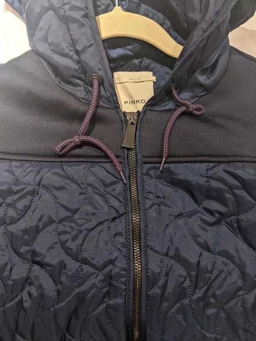 Pinko синьо яке с качулка