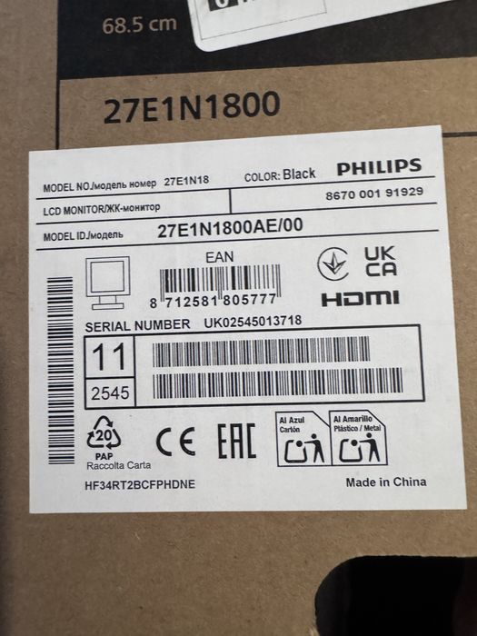 Monitor philips 27 inch 4k nou sigilat