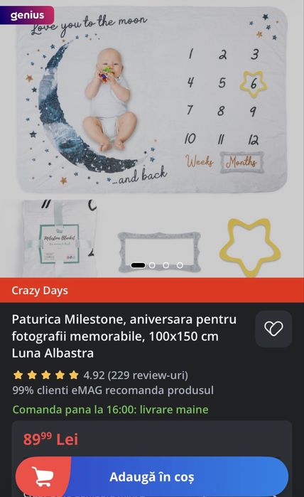 Paturica aniversara bebelusi