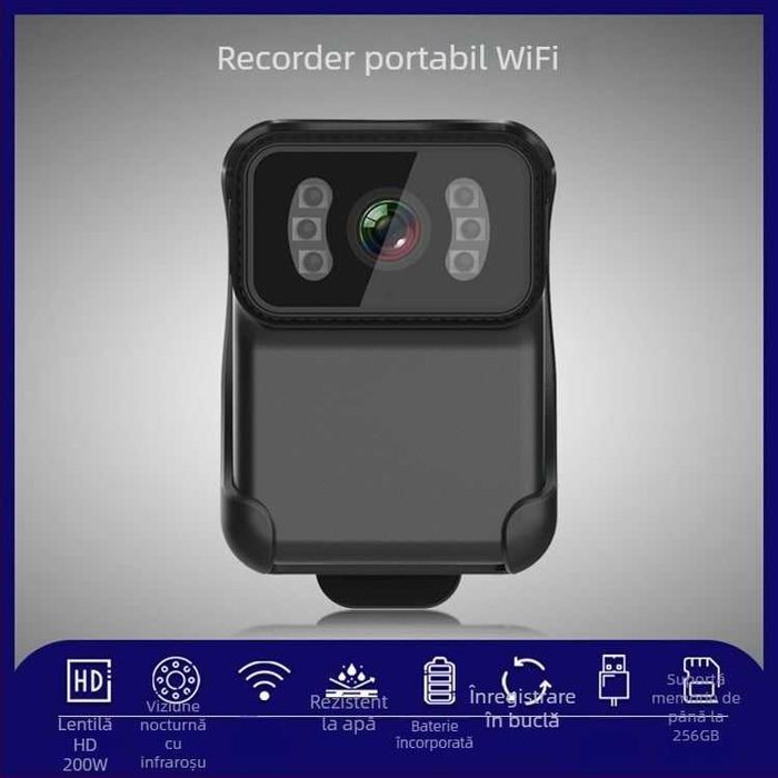 Mini Body Camera CS02 wifi  – Bicicletă, Trotinetă, Clip  Copiază titlul