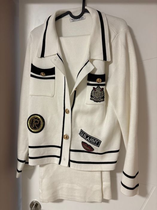 Бял спортно-елегантен комплект