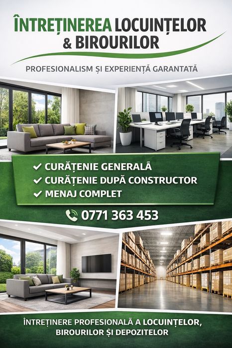 Cauți pe cineva de încredere pentru curățenia casei.
Ofer servicii