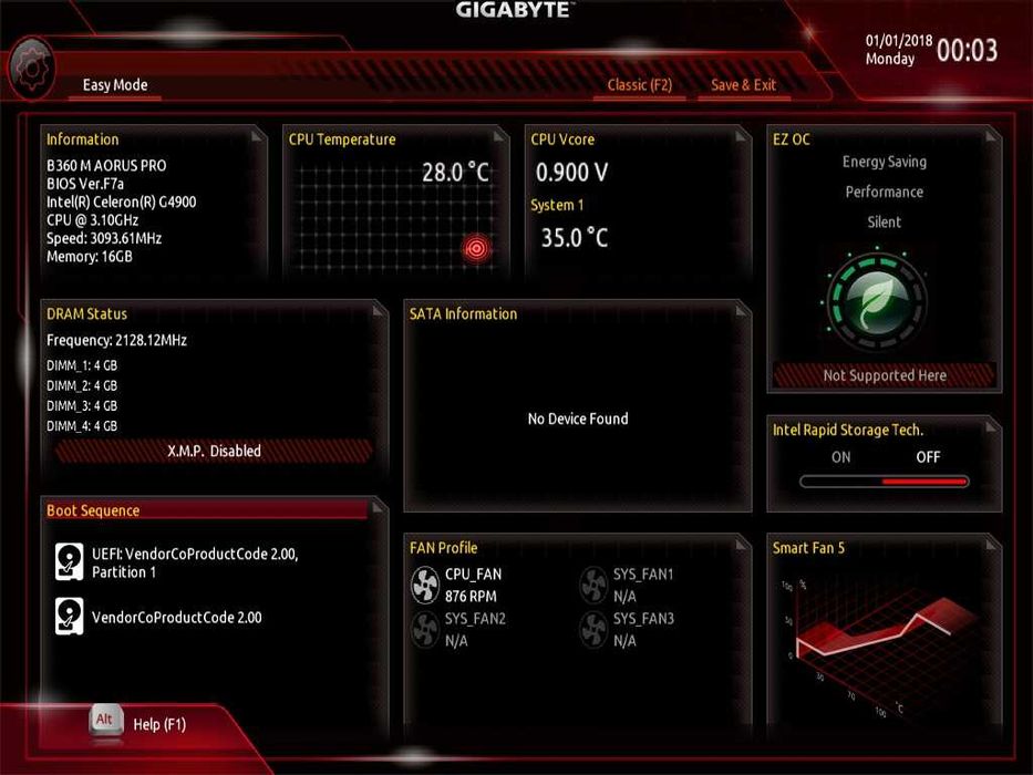 Дъно Дънна платка GIGABYTE B360 M Aorus PRO 1151 DDR4 RGB Overclock