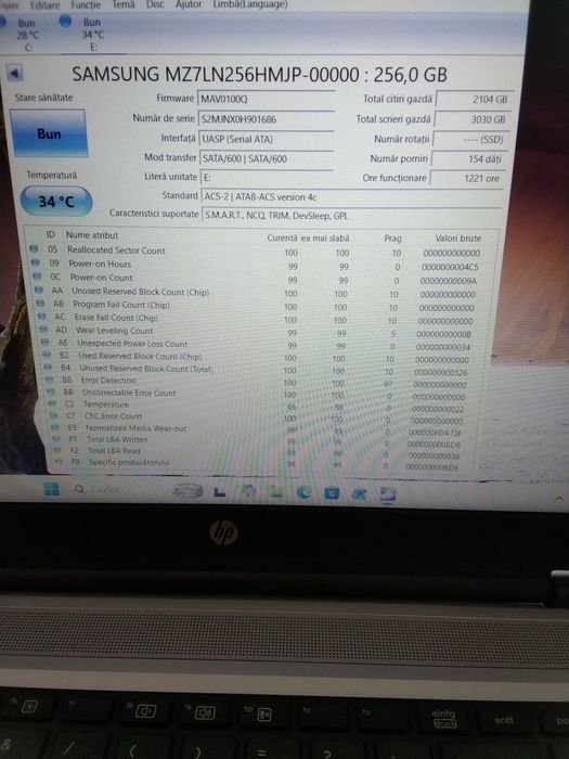 Ssd samsung  256 gb