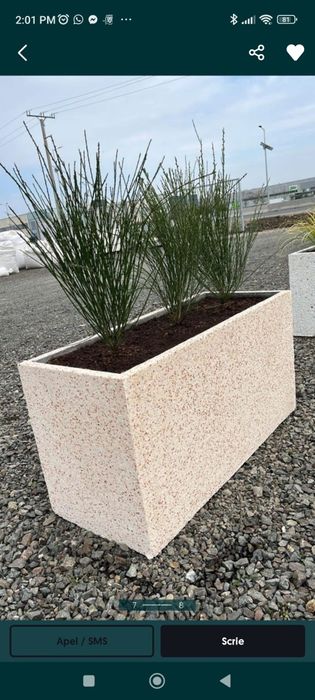 Ghiveci/jardiniere  mozaic spălat