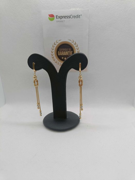Cercei aur 14K 5.39g (Ag16 Moldova b33557) - Garantie 2 ani!