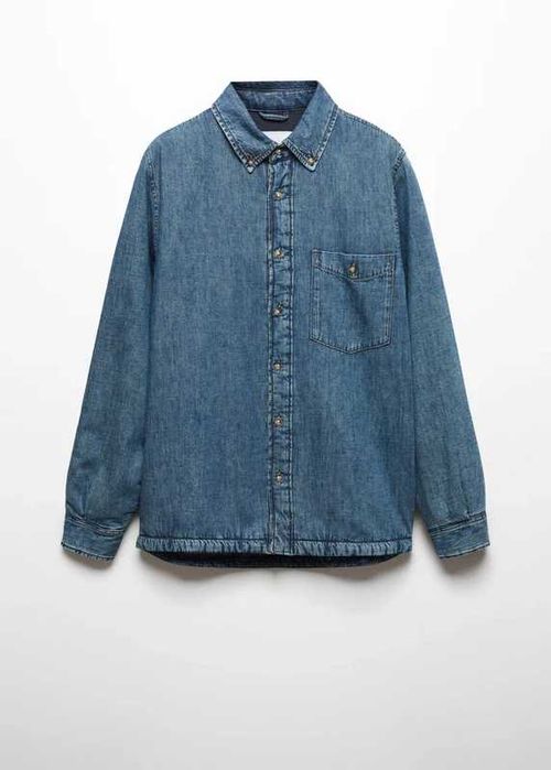 Cămașă/Overshirt Mango din denim matlasat, XS, bumbac 100%, nepurtată