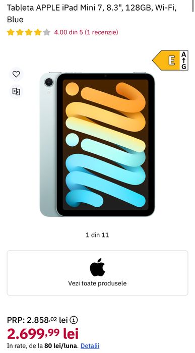  iPad mini 7 (A17 Pro) Wi-Fi 128GB Blue + Pencil Pro