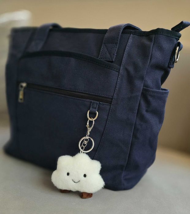 Чанта за количка в тъмносин цвят + кукички за закачане на дръжката