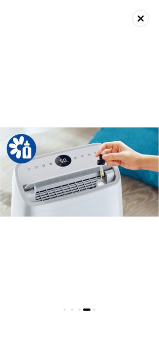Изсушител за въздух Philips series 3000 DE3306/11, До 34,3 L/D, Ефективен в помещения до 150 м3, Ароматерапия, Технология AeraSense, Режим на сушене