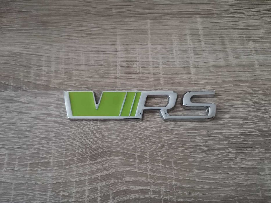 Skoda VRS Шкода ВРС надпис отровно зелено със сребристо