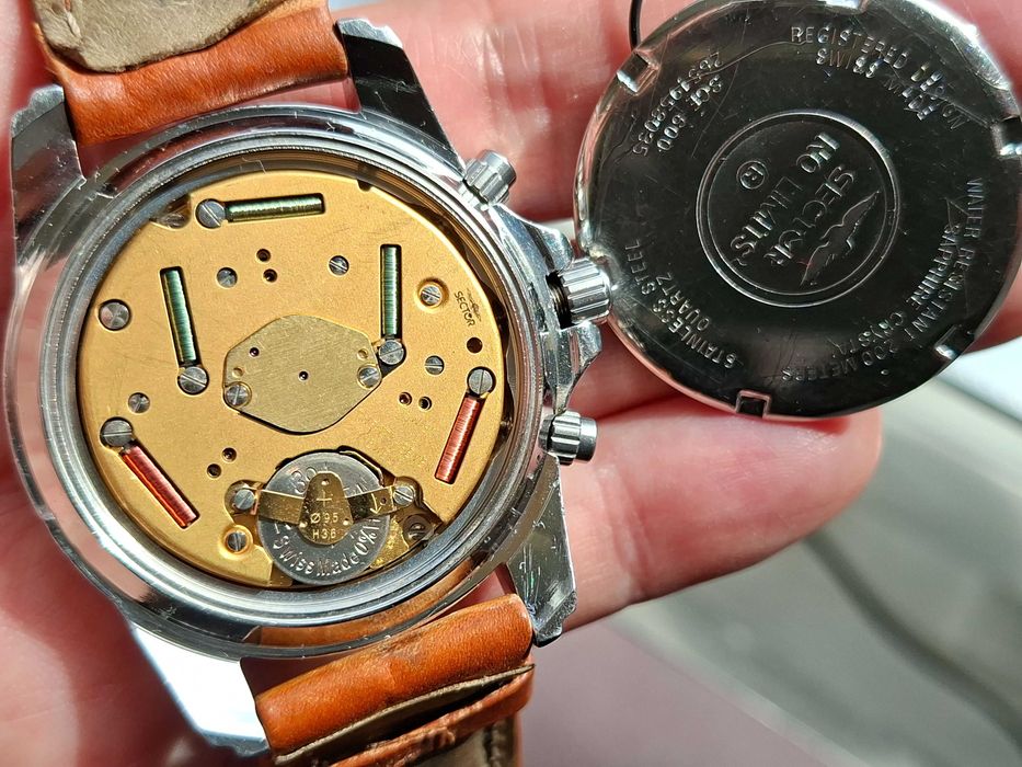 Ceas Sector No Limits SGE600 Cronograf Safir Swiss 27 Jewels