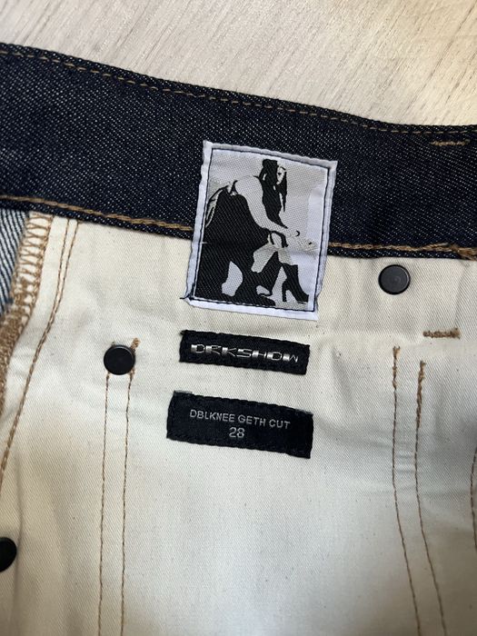 Blugi rick owens raw denim geth cut jeans baggy
