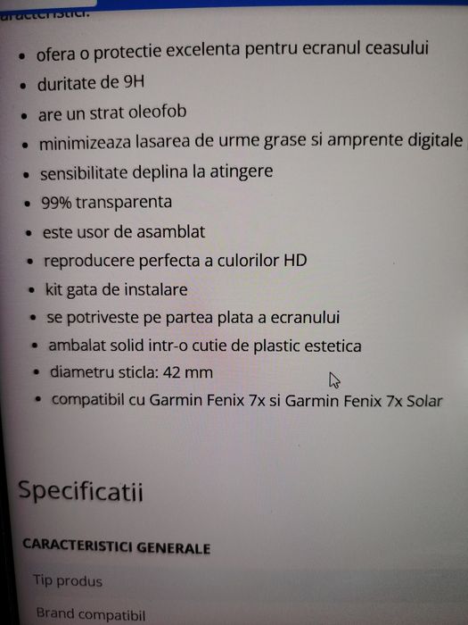 Folie sticla pentru ceas/smartwatch