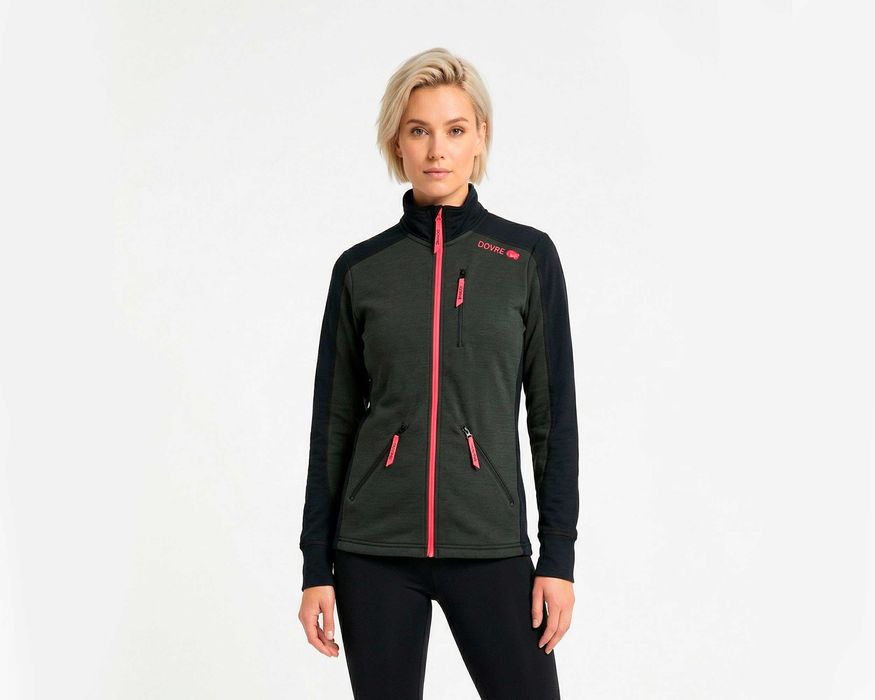 Dovre 100% Мериносова вълна термо горница с цип размер S