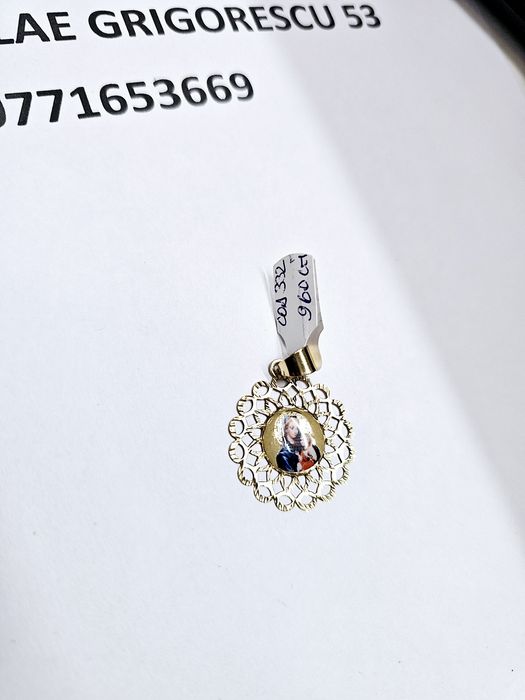 Vand pandantiv din aur 14 k 2.02 g cod 332