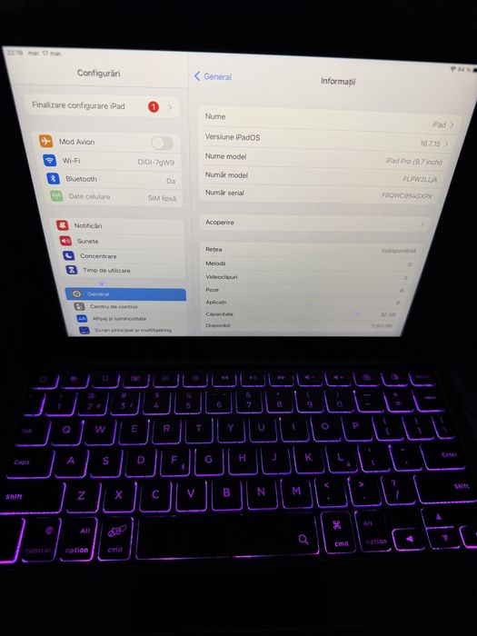 Ipad Pro 1st gen, 32GB, celular + wi-fi
