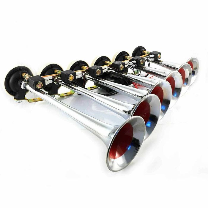 Въздушна тромба сирена клаксон , музикална с шест тръби 24V , TH307