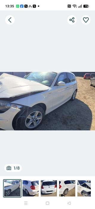 Piese cutie grup haion kit pornire  uși  trapa jug injectoare n47 pompa înalte  rampa stopuri bara spate cardan toba navigație geam  BMW e87 n47