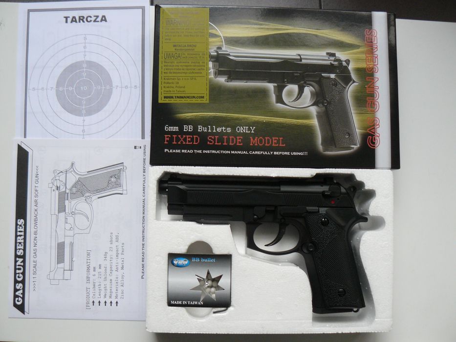 Pistol Airsoft BERETTA M92F VERTEC GG-105 Propulsie Green Gas,Nou,NBB