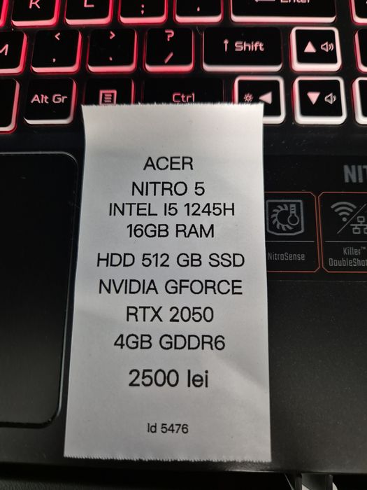 ACER Nitro 5 (GAMING) - CA NOU - Garantie