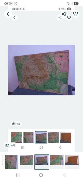 Harta Romaniei Republica Socialista.