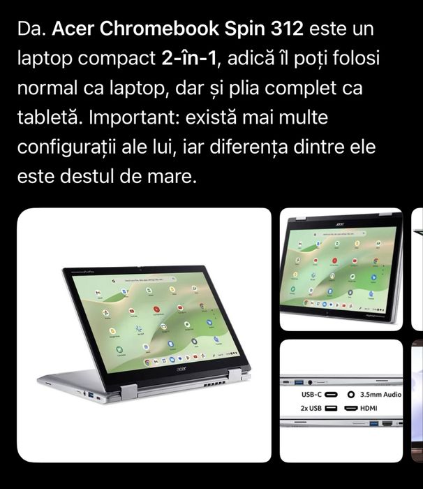 Laptop Acer Chromebook