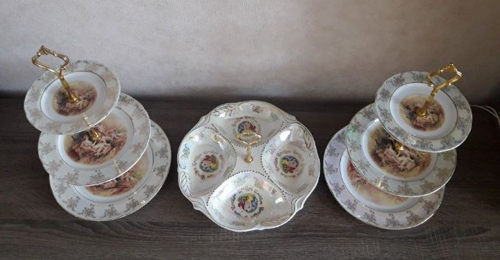 Менажница, трехъярусная посуда