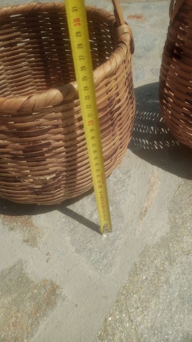 Стара Плетена кошница -2 броя Пазарски чанти.