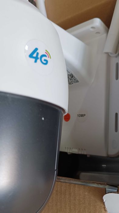 Соларна безжична въртяща камера 4G 10MP работи с СИМ SIM карта моб.дан