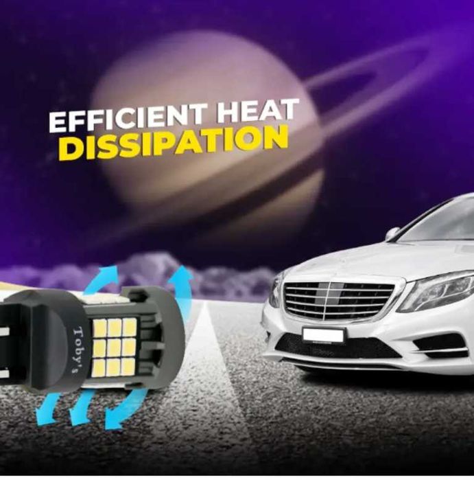 Комплект LED габаритни крушки за кола T20 W21/5W Canbus, 12V, 6000K