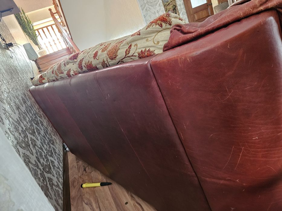 Диван и кресло Беларусь кожа, бархат
