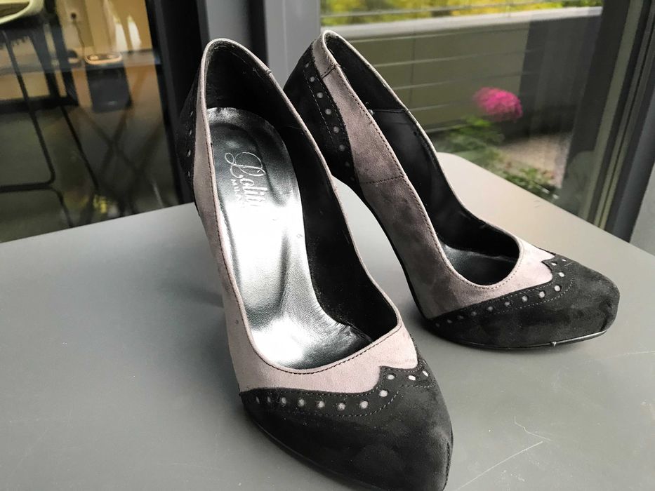 Дамски велурени обувки на ток, номер 36