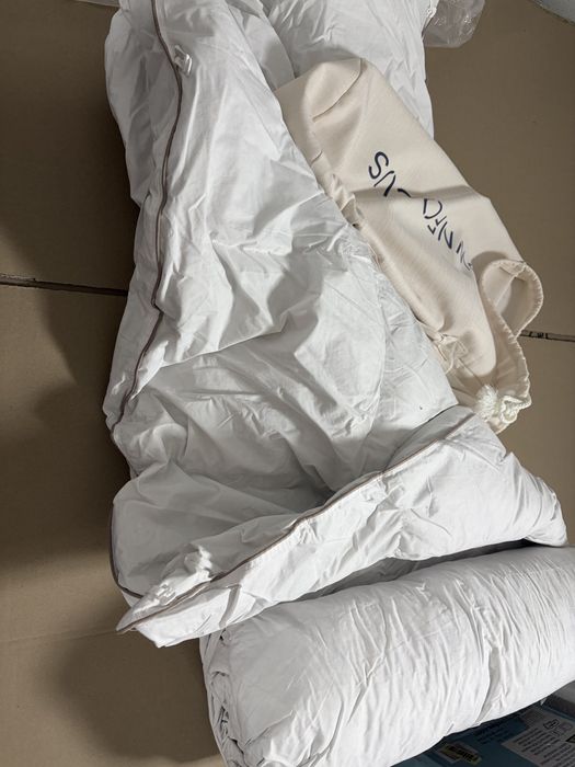 Pilotă pene și puf pentru toate sezoanele 135x200 cu husă 100% bumbac Oeko-Tex RDS – Alb
