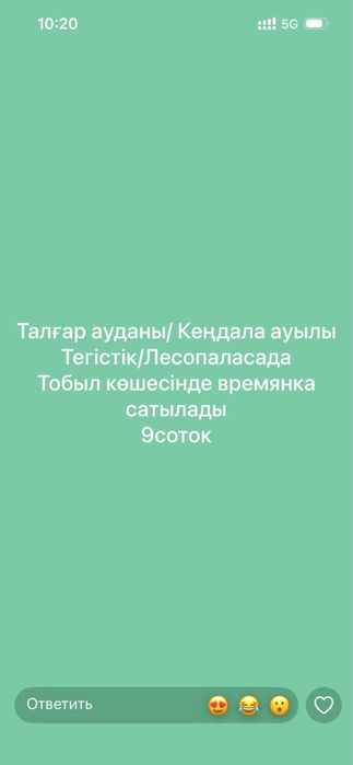 Времянка 10/5 Талгар ауданы Кендала ауылы , Торг имеется