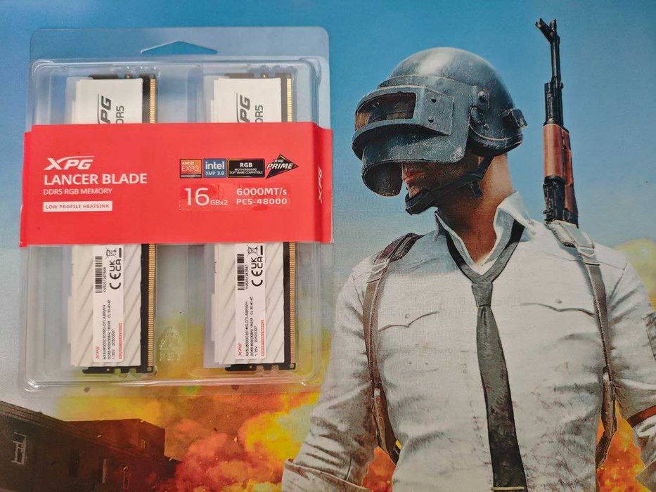 RAM памет XPG Lancer Blade RGB 32GB 2x16 DDR5 6000MHz CL30 БЯЛА