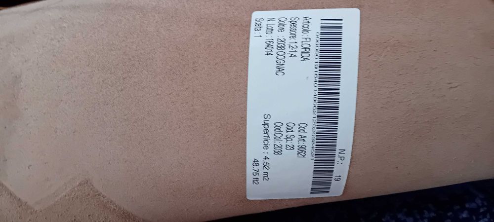 Piele naturala Nappa model Florida culoare 2038 Cognac pt. tapitare Auto Mercedes, Jaguar etc. Calitate superioara produsa in Italia.