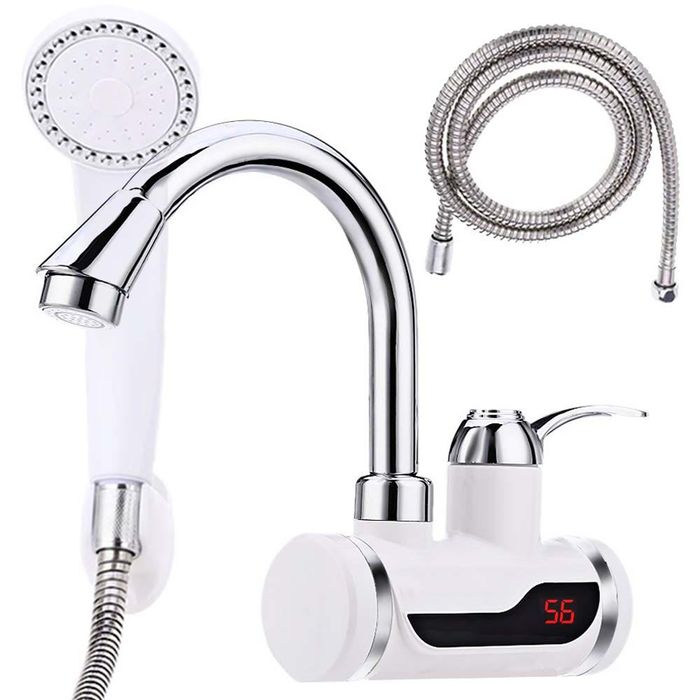 Бойлер нагревател за вода с душ за стена плот баня тип Delimano юнга