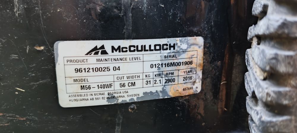 Мулчираща косачка Mcculloch M56-140WF