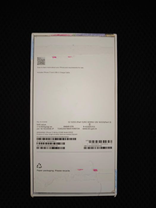 Iphone 17 512 гб nano+esim