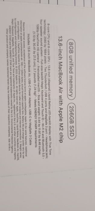 Продам MacBook Air with Apple M2 chip