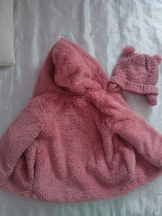 Детско зимно яке за момиче с шапка